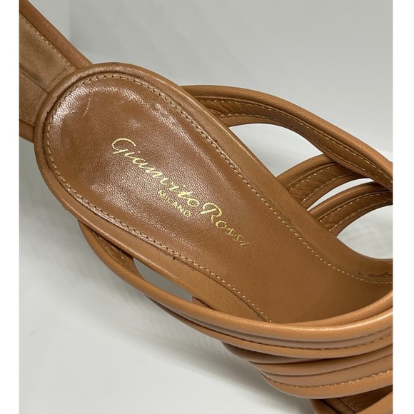 GIANVITO ROSSI Kim Kardashian Strappy Ankle Cuff Camel Heel Sandals - Picture 5 of 16